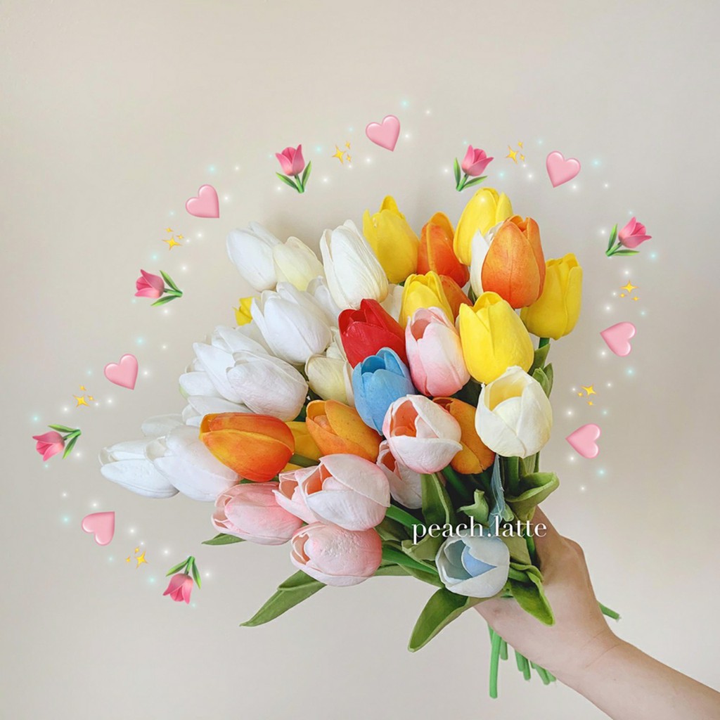 Hoa Tulip Decor Trang Trí Nhà Cửa Phụ Kiện Chụp Hình Lẻ 1 Cây [Ảnh Thật]