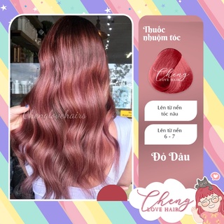Thuốc nhuộm tóc màu đỏ dâu không tẩy | chenglovehair