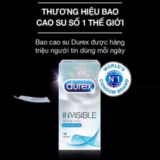 Bao Cao Su Siêu Mỏng Durex Invisible Extra Thin - Chính Hãng