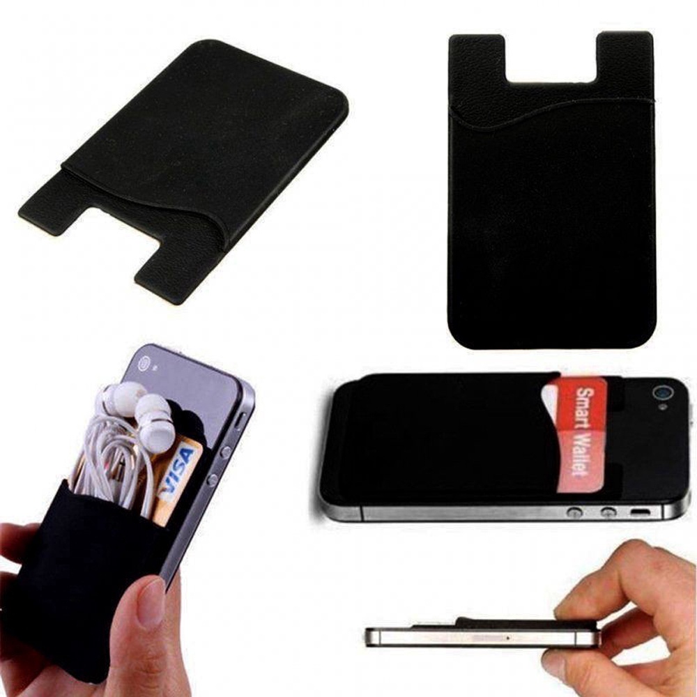 Túi Đựng Thẻ Id / Điện Thoại Bằng Silicon Mềm Co Giãn Nhiều Màu Gắn Điện Thoại Xiaomi