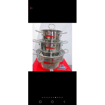 Thanh lý - bộ nồi inox 5 đáy Sunhouse