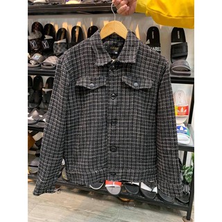 Áo dạ tweed lót lông