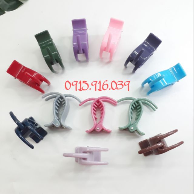 Kẹp tóc càng cua 3 răng nhiều màu