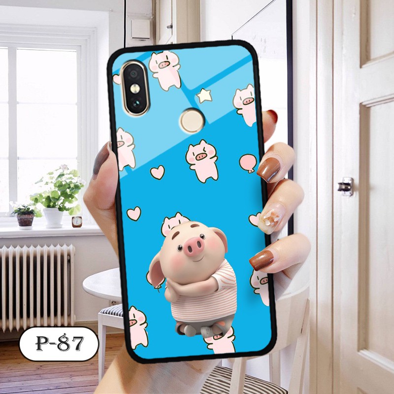 Ốp lưng kính 3D  Xiaomi Mi A2 Lite/ Redmi 6 Pro-cute