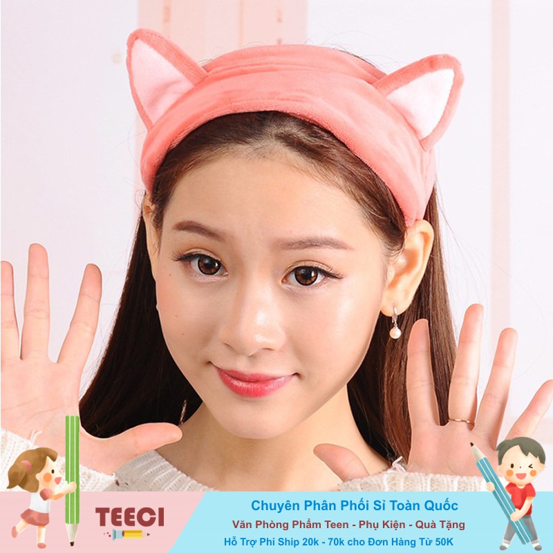 &lt;Video Review&gt; Sỉ Băng Đô Giữ Tóc Rửa Mặt Tai Mèo Nhiều Màu Phụ Kiện Tóc Phong Cách Hàn Quốc Turban Vải Nhung A218