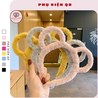 Cài tóc tai gấu lông nhung mềm mại