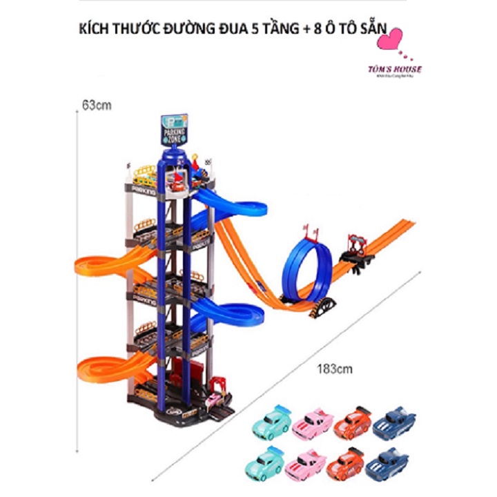 Đường Đua Ô Tô Xoắn Ốc 5 Tầng Có Nhạc Cho Bé