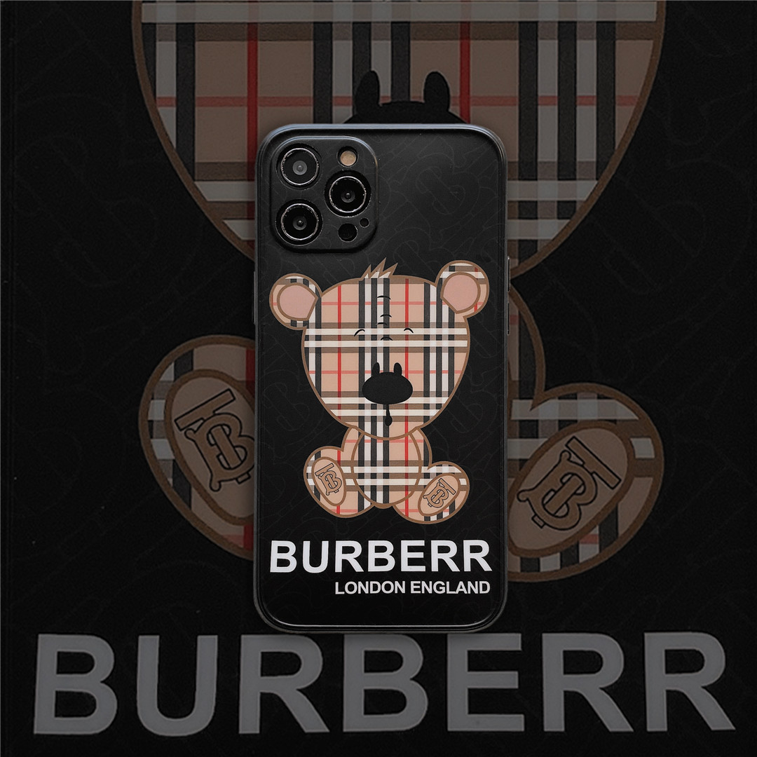 Ốp điện thoại nhựa mềm họa tiết logo burberry/chú gấu cho iPhone12 mini 11 PRO MAX 7/8plus SE2020 X/XS XR XSMAX | BigBuy360 - bigbuy360.vn