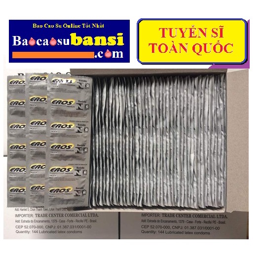 144 Cái BAO CAO SU EROS DÀNH CHO GIA ĐÌNH - NHÀ NGHỈ - KHÁCH SẠN GIÁ RẺ TỐT NHẤT LIÊN HỆ GIÁ SỈ