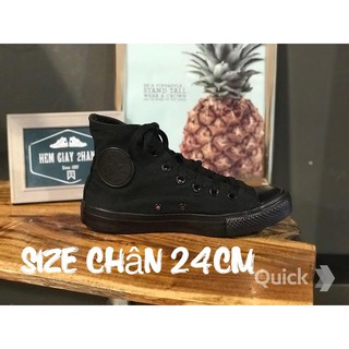 GIÀY CONVERSE CLASSIC ALLSTAR CHUCK TAYLOR FULL ĐEN FULL BOX SIZE 38/24cm  (Real 100%/2Hand)
