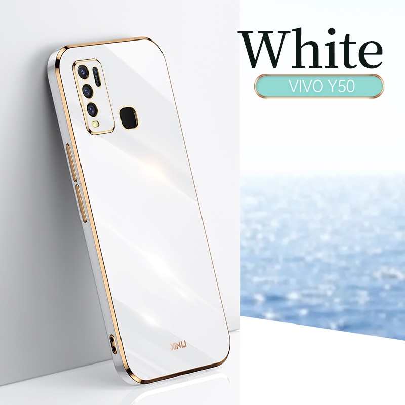 Ốp điện thoại vuông mạ sang trọng cho Vivo Y50 Y30 Y30I