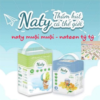 Tã/Bỉm Naty Hữu Cơ Dán/Quần Size M58/L54/XL47/XXL42