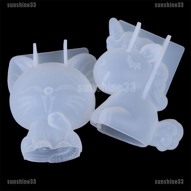 Khuôn Silicon Trong Suốt Hình Ngựa / Mèo Làm Đồ Trang Trí DIY