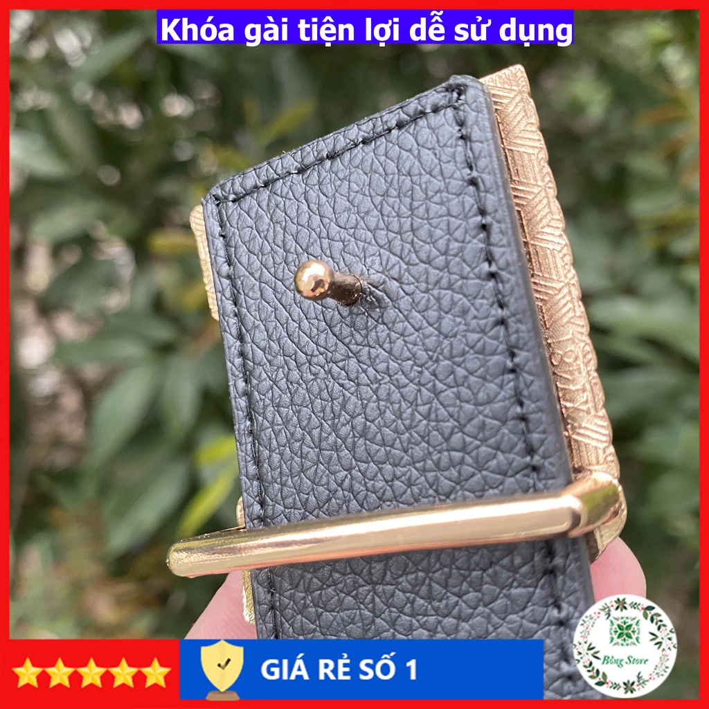 Thắt lưng nam LV dây lưng lv nam cao cấp dây may viền chắc chắn mặt kim loại nguyên khối trẻ trung sành điệu DLLV005