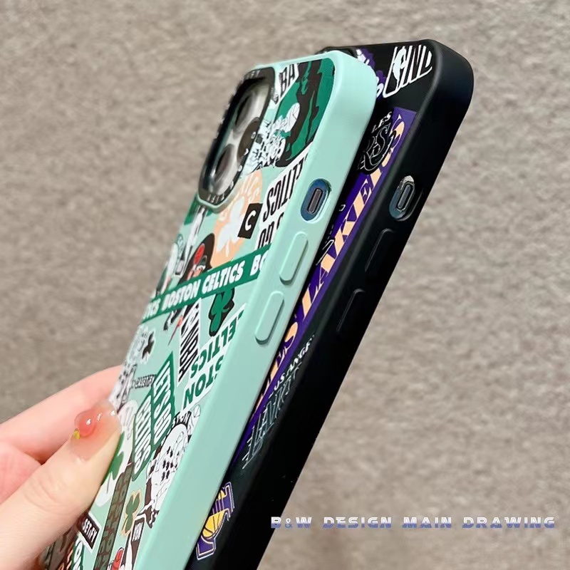 Ốp Điện Thoại Silicon Mềm Chống Sốc In Logo Đội Bóng Rổ Cho iPhone 13 12 11 Pro Max XsMax XR