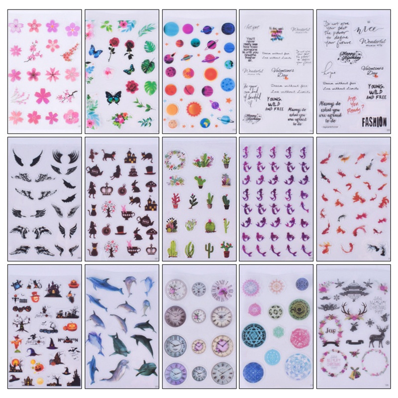 Set 15 Tấm Silicone Trong Suốt Dùng Để Làm Vật Liệu Resin