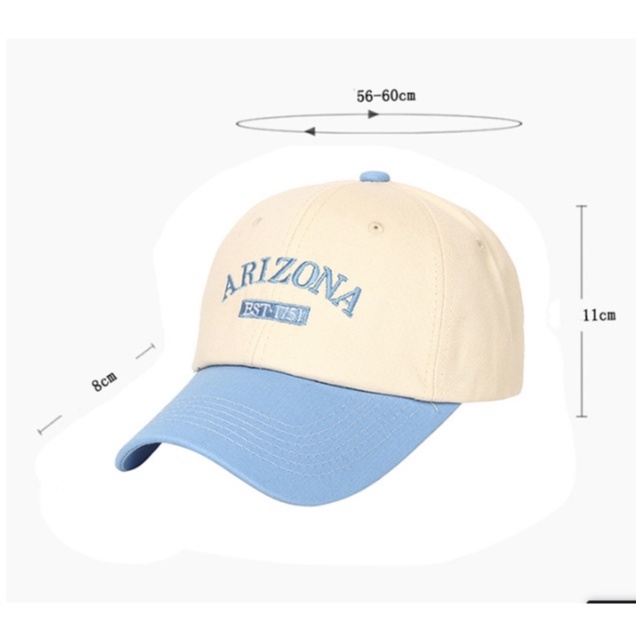 Mũ lưỡi trai Unisex chất liệu vải Kaki,nón lưỡi trai Hàn Quốc phối nhiều màu