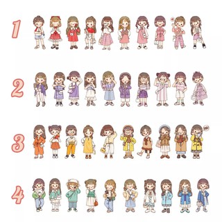 20 sticker bé gái trang trí dễ thương (Hàng có sẵn)