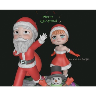 File in 3D Christmas Diorama