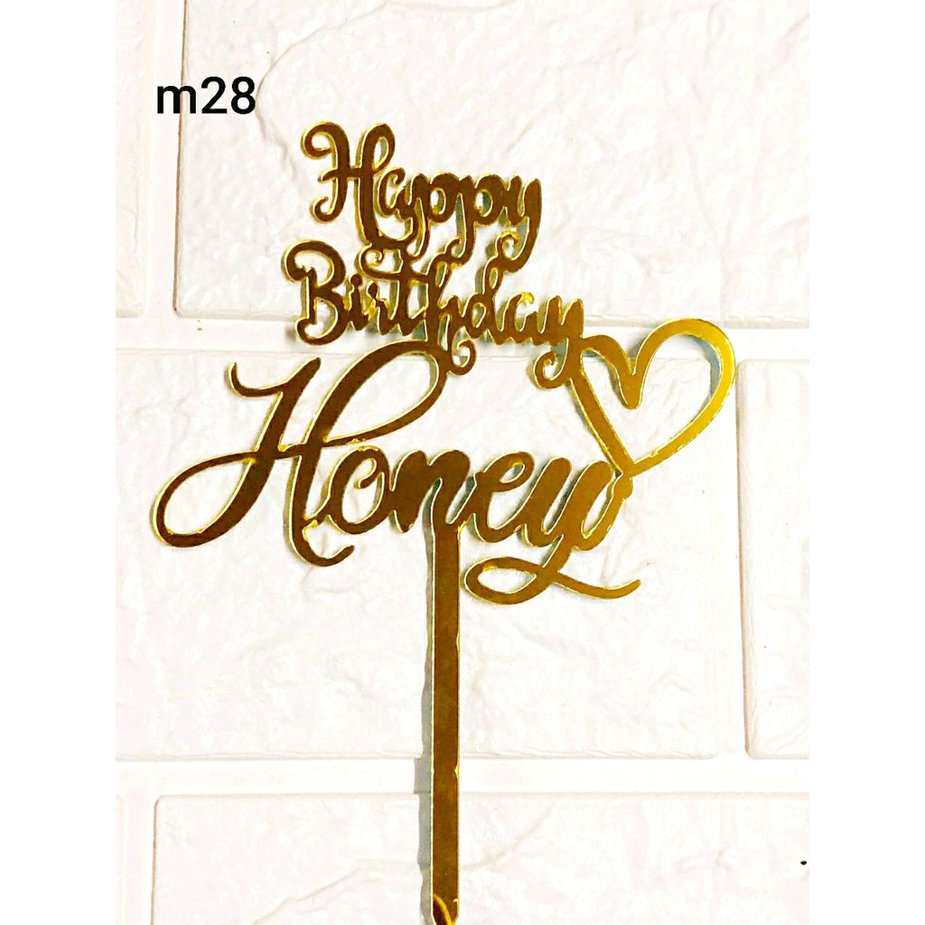 chữ mika hpbd honey (set 10 chữ)