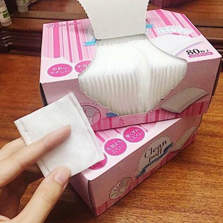 Bông Tẩy Trang Clean Puff Cao Cấp Số 1 Nhật Bản Hộp 80 miếng