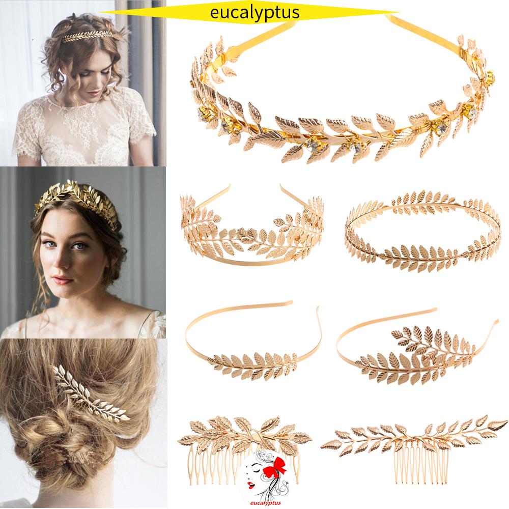 Vương Miện Họa Tiết Lá Cây Cổ Điển Cho Cô Dâu