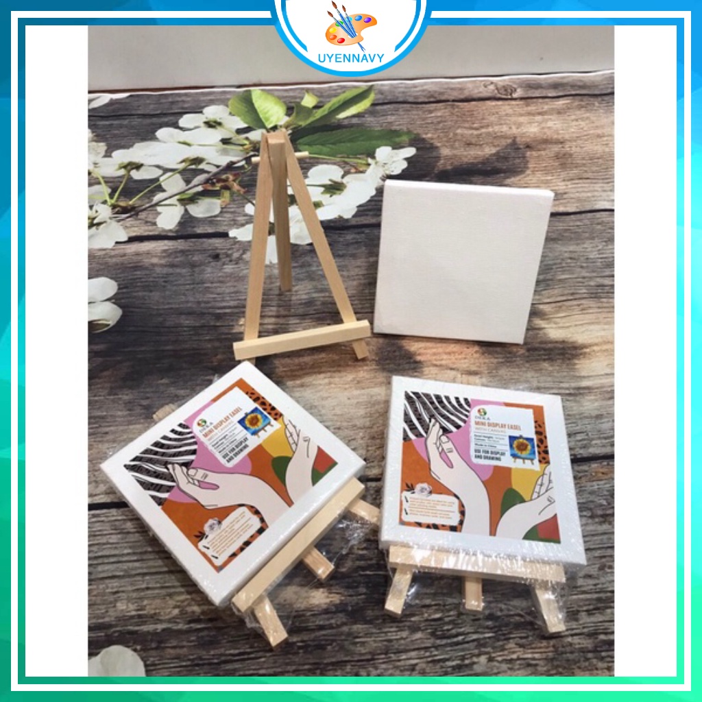 Toan canvas vải Bố vẽ Tranh kèm giá đỡ 🌈 sơn dầu❤️acrylic🌈 decor 10-10cm chắc chắn, bền đẹp