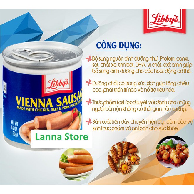 Xúc xích Libby hộp 130g- Mỹ