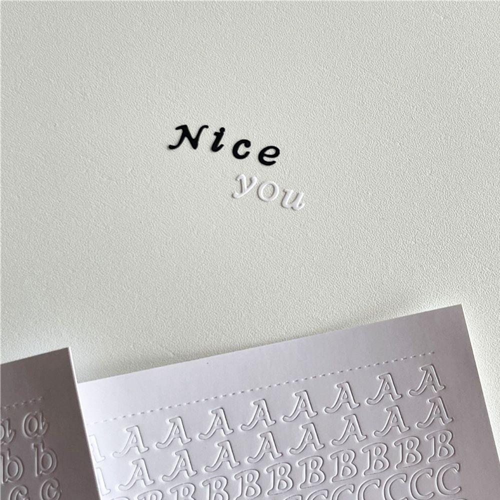 Miếng Dán Trang Trí Sổ Tay / Nhật Ký Hình Chữ Số Phong Cách Kawaii Cổ Điển DIY