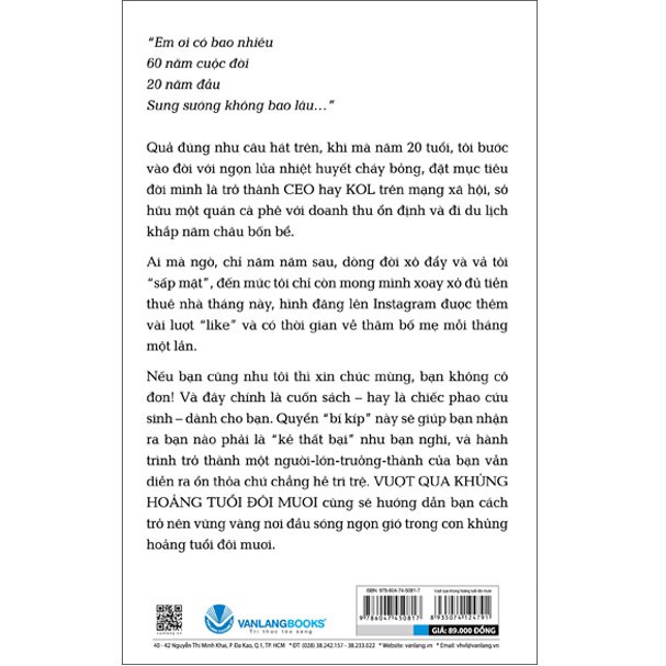 Sách - Vượt Qua Khủng Hoảng Tuổi Đôi Mươi