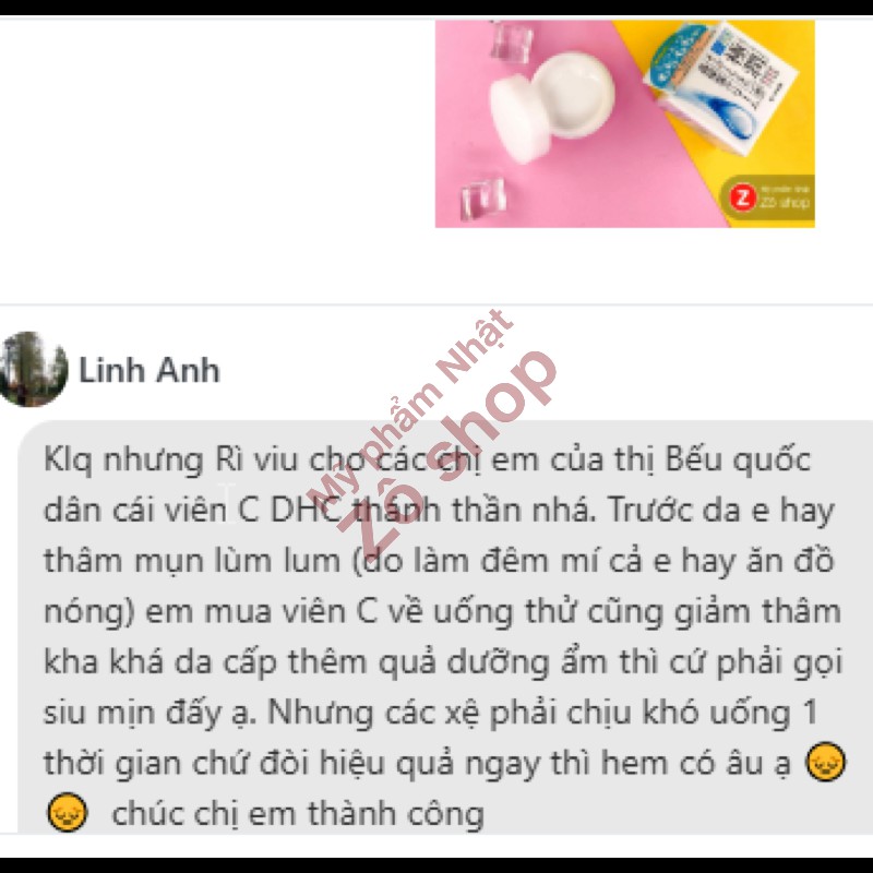 Viên uống vitamin C DHC giảm thâm, dưỡng trắng, tăng cường đề kháng - DHC Vitamin C Hard Capsule