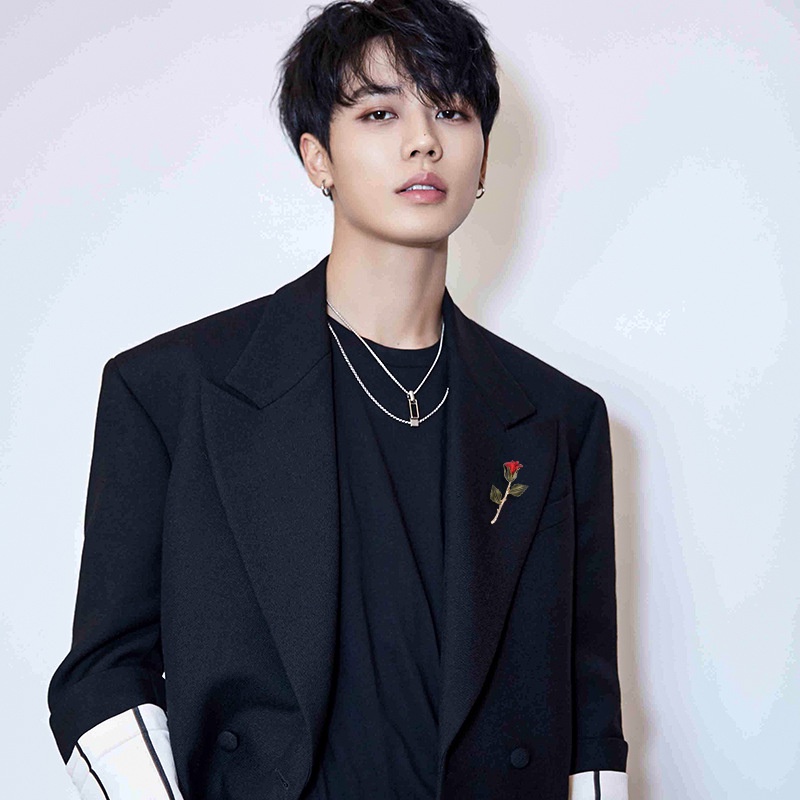 Trâm Ghim cài áo Vest nam Lapel Pin thời trang hình cành hoa hồng TR-144