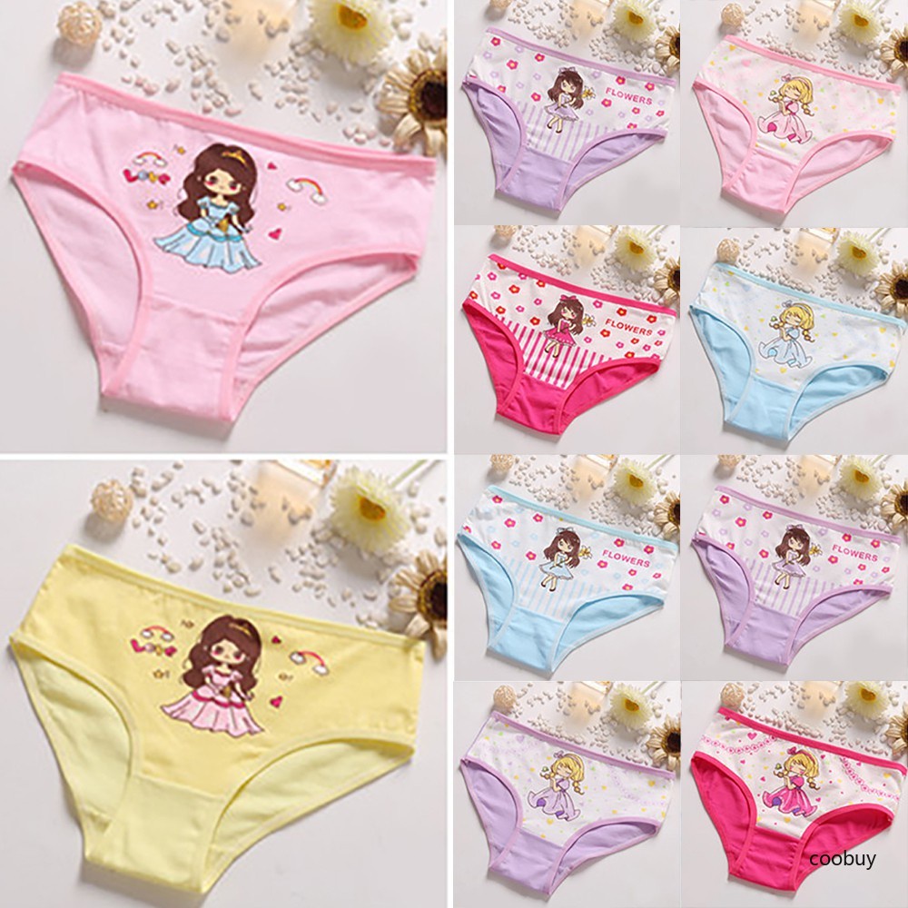 Quần lót của bé gái được làm từ vải cotton mát lạnh Cute Print 2-12 tuổi