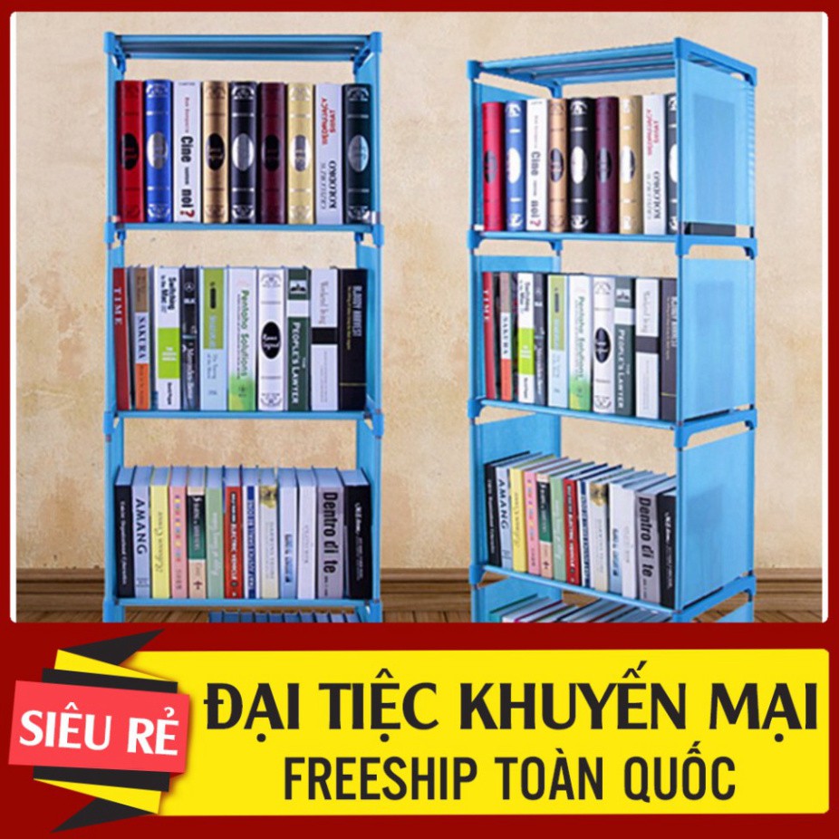 [RẺ VÔ ĐỊCH]- Kệ Sách Lắp Ghép 5 Tầng 4 Ngăn HBK -Siêu Giảm