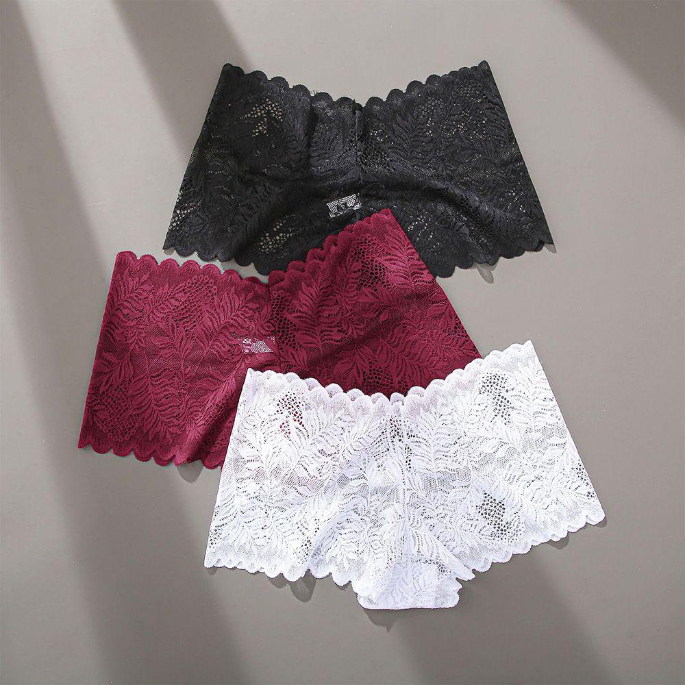 Quần Lót Nữ Chất Cotton Phối Lưới Thoáng Khí Lưng Cao