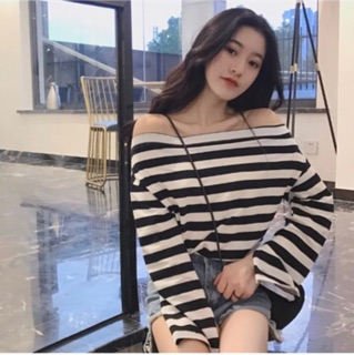 Áo pull kẻ dài tay