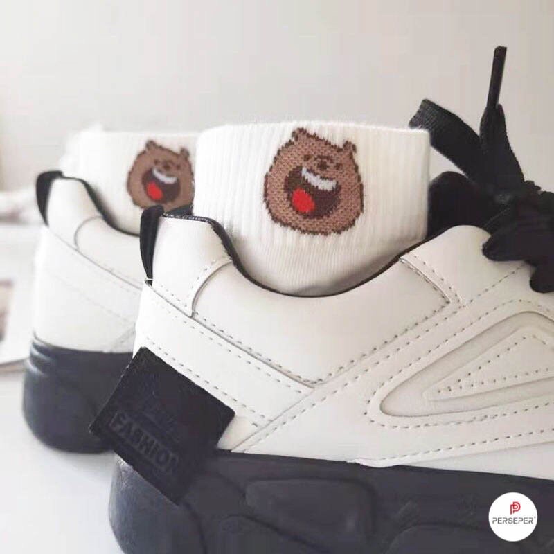 Tất nữ cổ ngắn cute trắng Hàn Quốc CAMILA T10