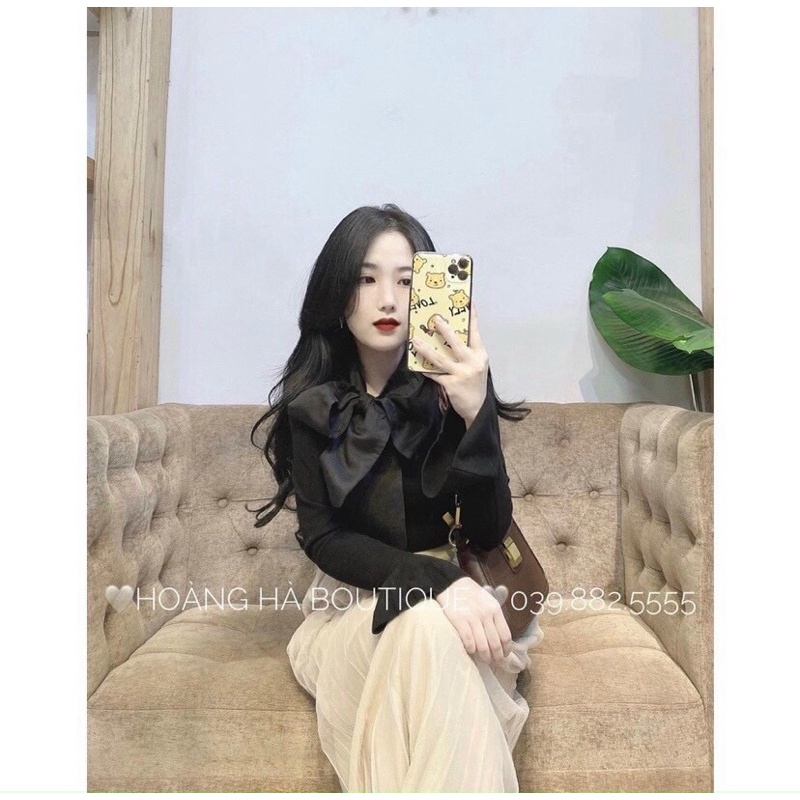 ÁO TAY LOE NƠ CỔ