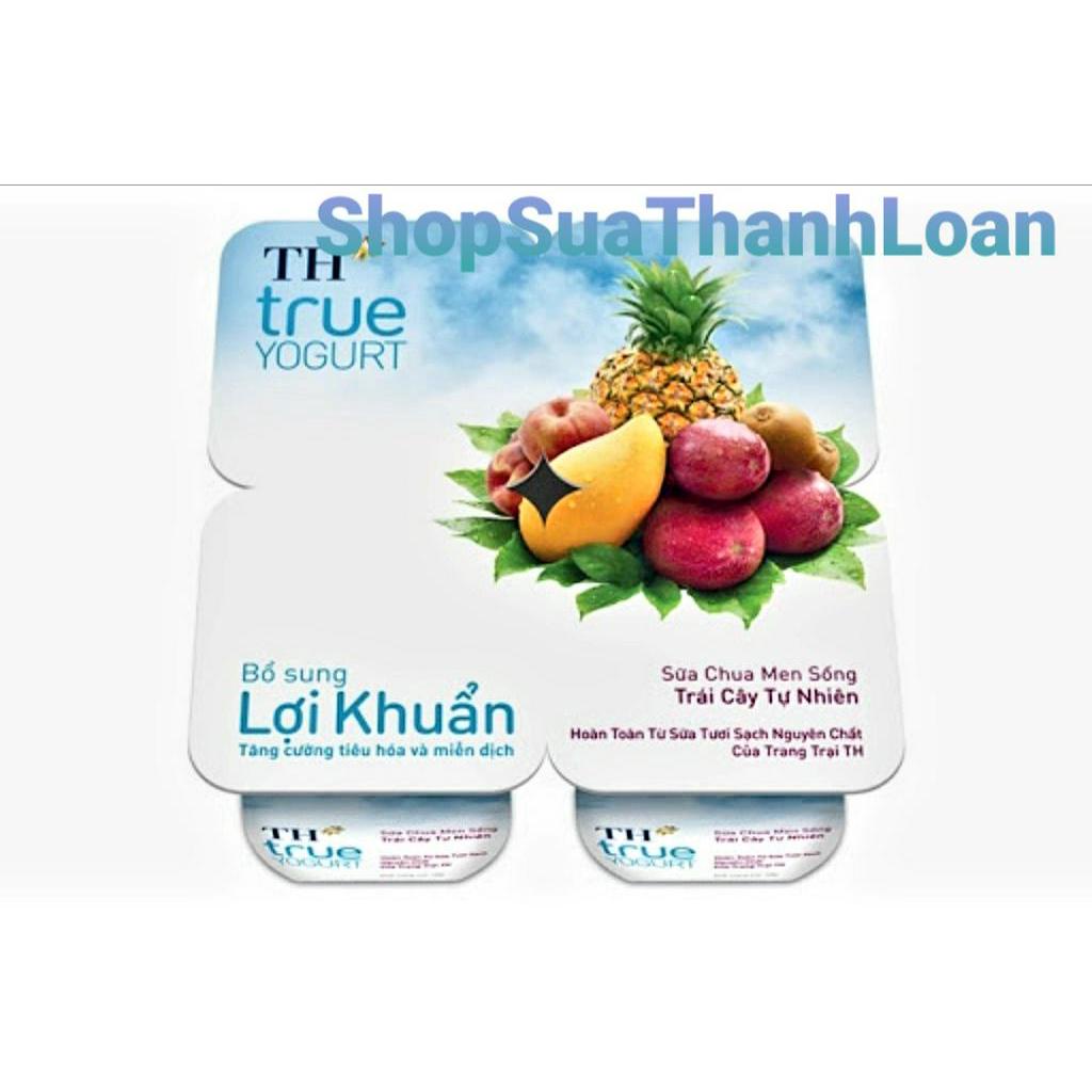 Sữa Chua Ăn TH True YOGURT Trái Cây Tự Nhiên - Lốc 4 hộp X 100g