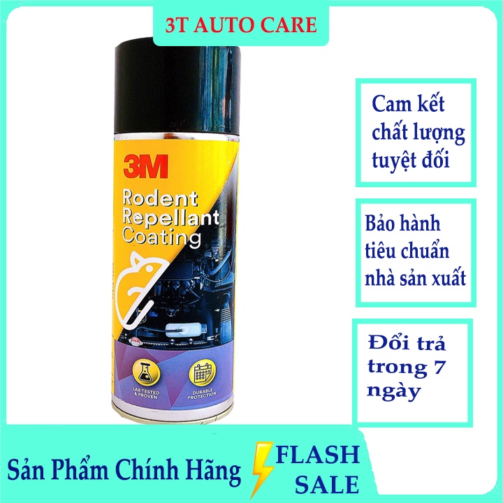Chai Xịt Phủ Chống Chuột, Xịt Đuổi Chuột Ô Tô, Xe Hơi 3M Rodent Repellant Coating nhập khẩu chính hãng