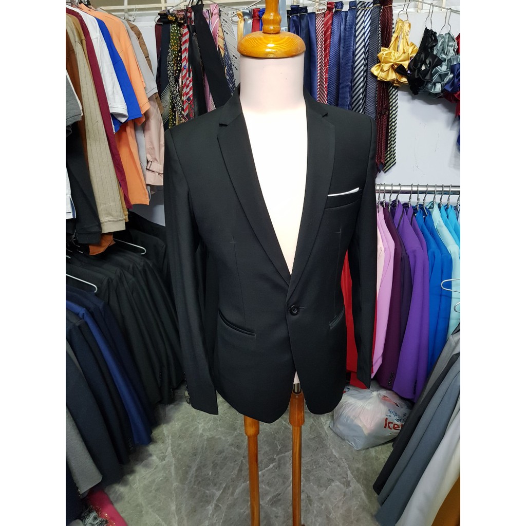 Áo vest nam màu đen ôm body chất vải dày mịn co giãn