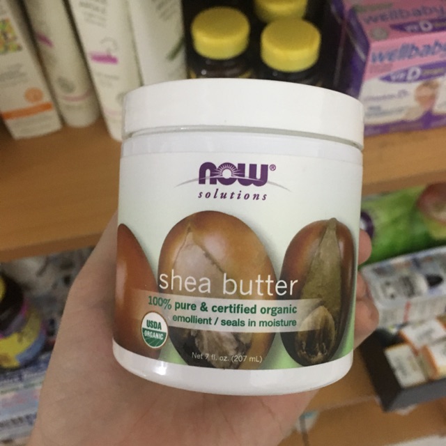 Bơ hạt mỡ Shea Butter hữu cơ Organic Now 85g &amp; 207g