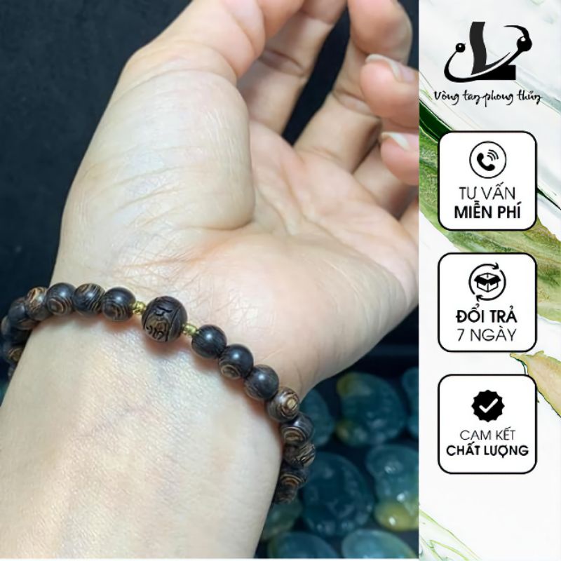 Vòng Tay Tầm Sánh Mix Hạt Khắc Chú Bình An - N105 | BigBuy360 - bigbuy360.vn