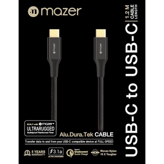 Dây Cáp Mazer ALU.DURA.TEK USB-C to C Cable 3.1A 1.2m