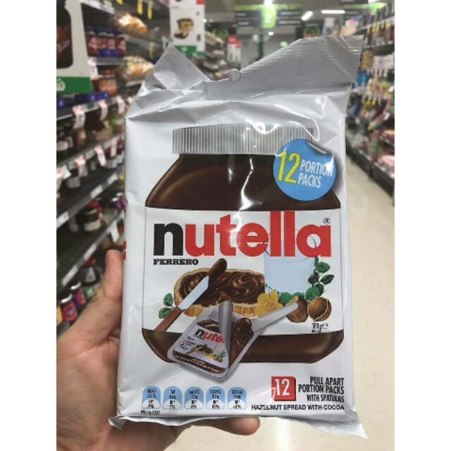 Vỉ mứt hạt dẻ Nutella 12 pack