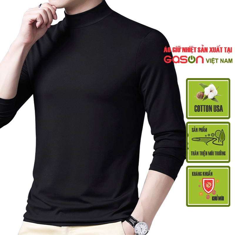 Áo giữ nhiệt cotton cao cấp cổ lọ dài tay Gason 509