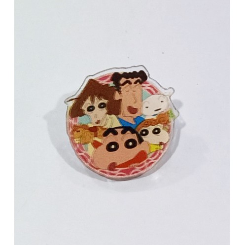 Huy hiệu shin HHI21 cài áo cậu bé bút chì balo sticker túi đeo hoạt hình dễ thương idol thần tượng