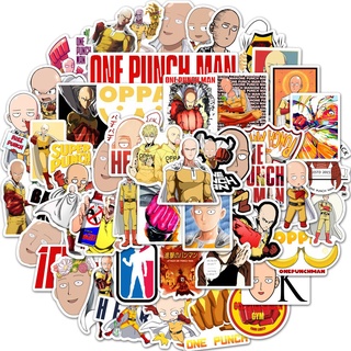 Y&P| Hình Dán Chống Nước One Punch-Man Nhật Bản Anime Mũ Bảo Hiểm Máy Tính Xách Tay Hành Lý Dán Thiết Lập, 50 tờ