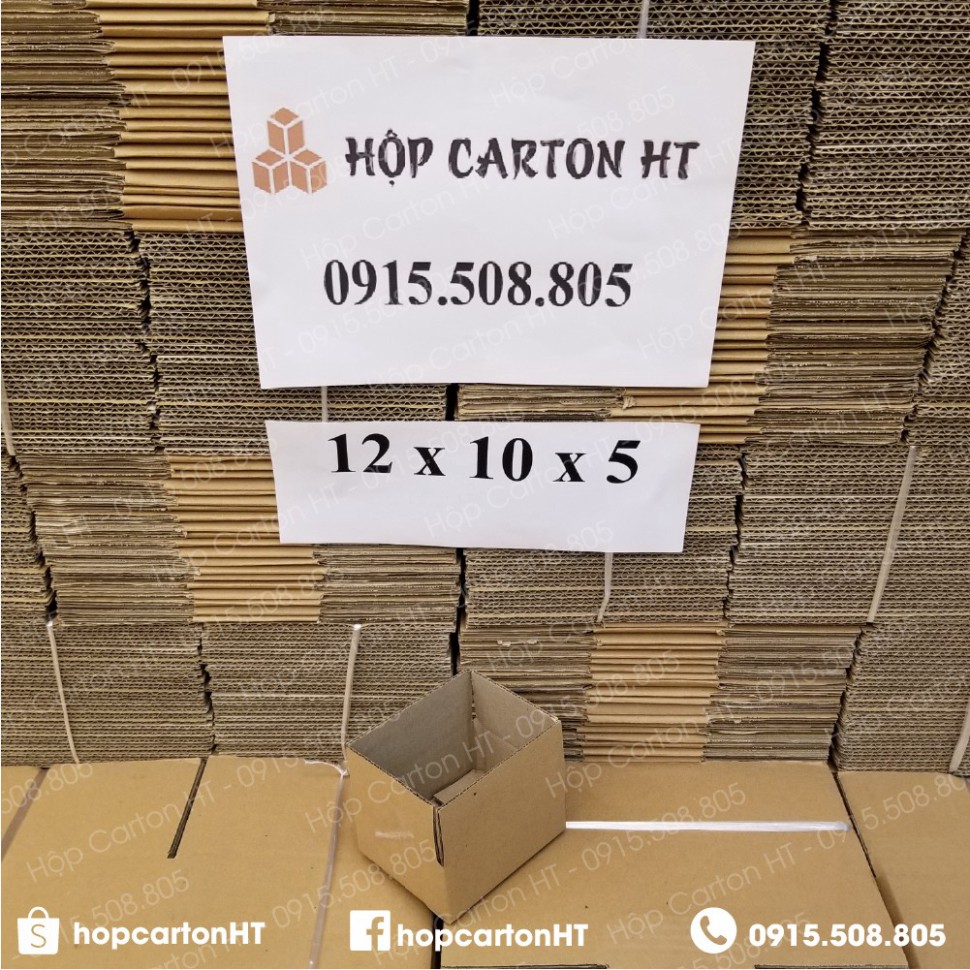 12x10x5 Hộp carton, thùng giấy cod gói hàng, hộp bìa carton đóng hàng giá rẻ