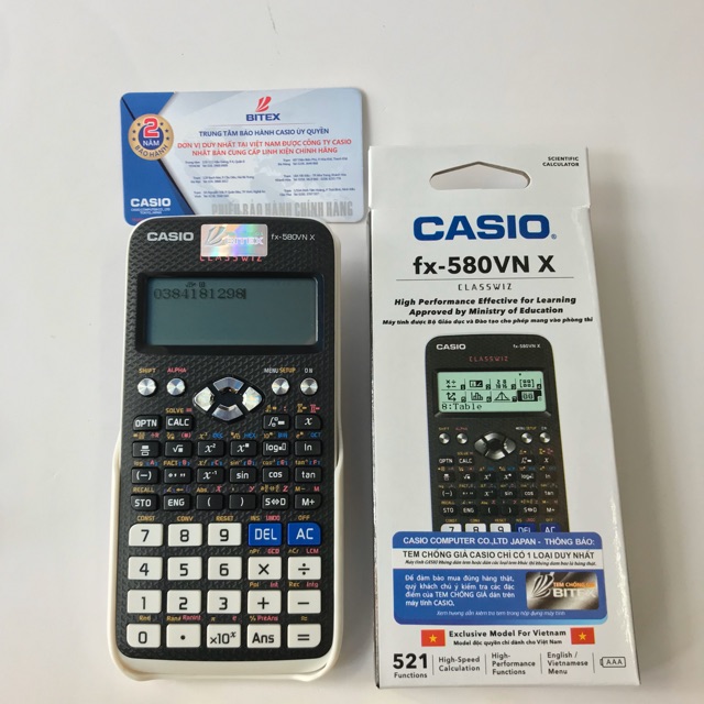 (Lỗi 1 đổi 1) máy tính casio fx580vn x- có đầy đủ tiếng việt